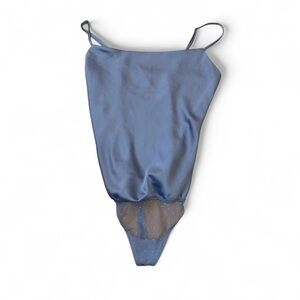 Blue Satin Abercrombie & Fitch Bodysuit